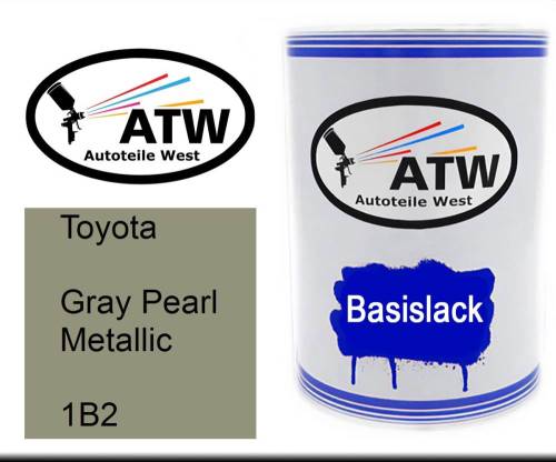 Toyota, Gray Pearl Metallic, 1B2: 500ml Lackdose, von ATW Autoteile West.